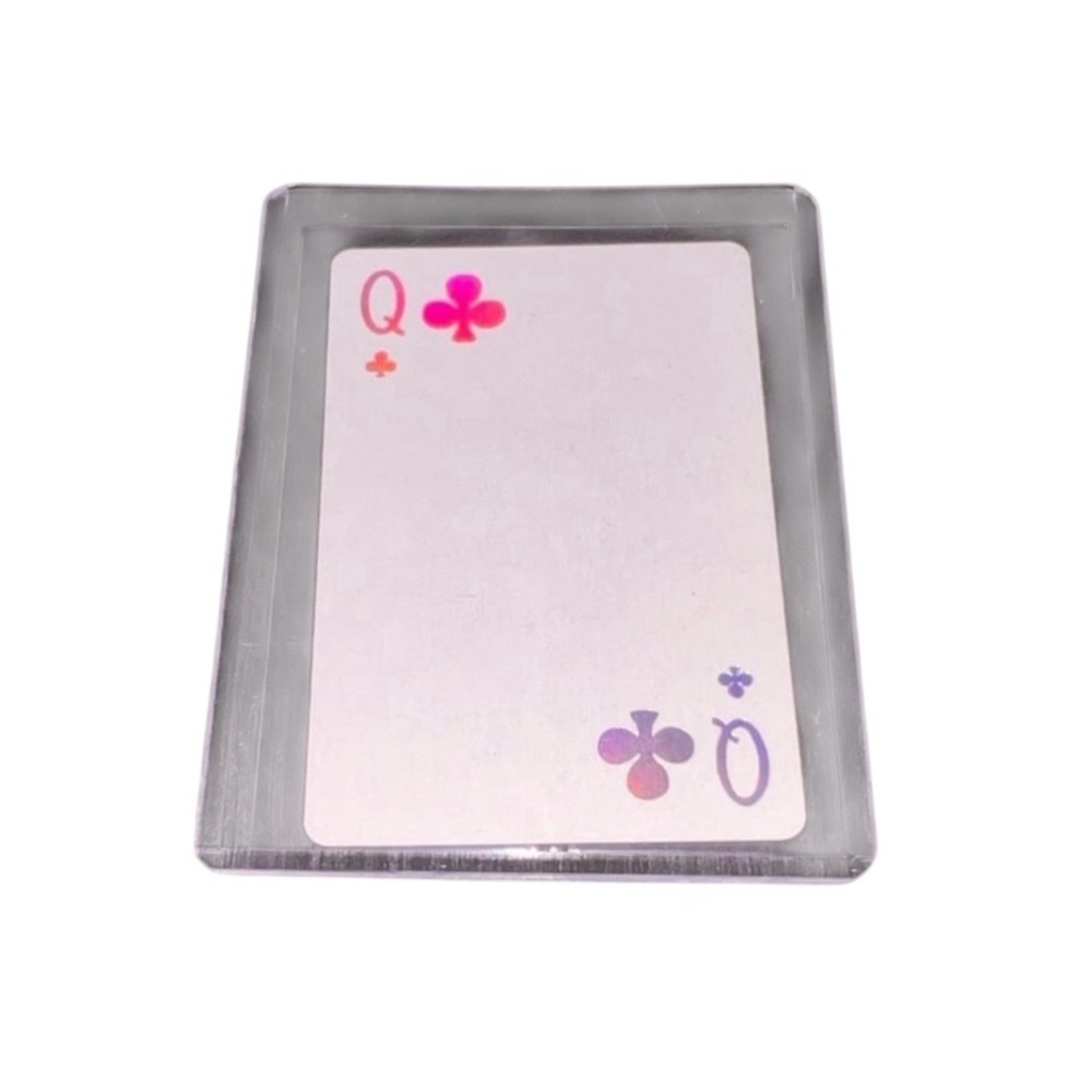 Dior Joy Queen of Clubs Playing Card with Blue Accents